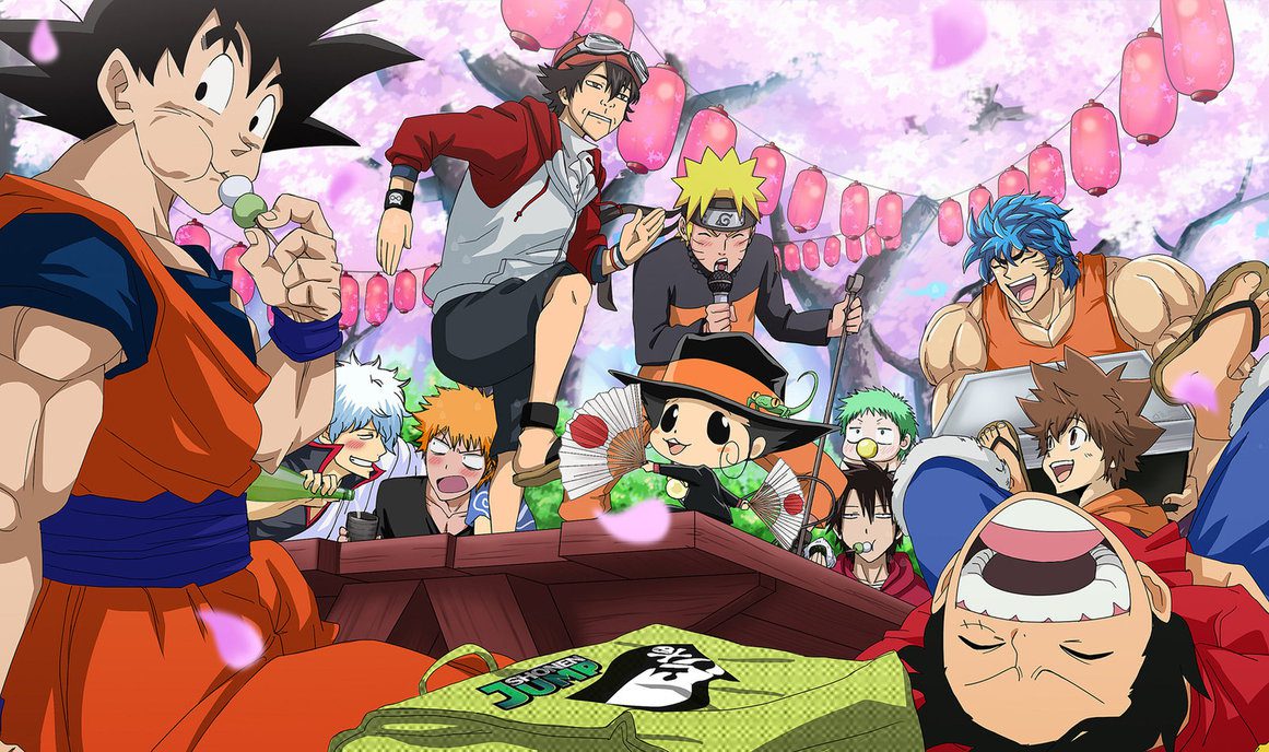 Goku, Naruto, Luffy, Toriko, Tsuna, Reborn, Ichigo, Gintoki